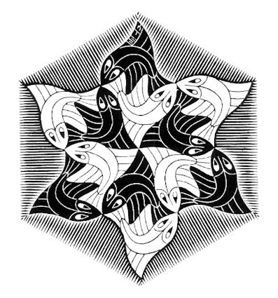 Fish tessellation artwork